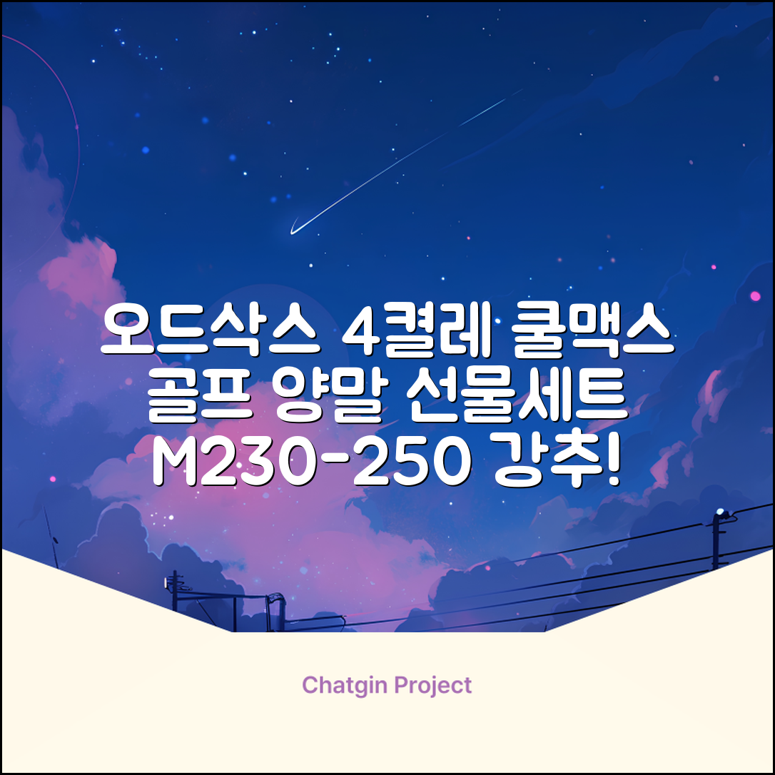 [오드삭스] 4개 선물세트 - 쿨맥스 골프 양말 4켤레 세트 B, M(230mm-250mm) 추천 리뷰