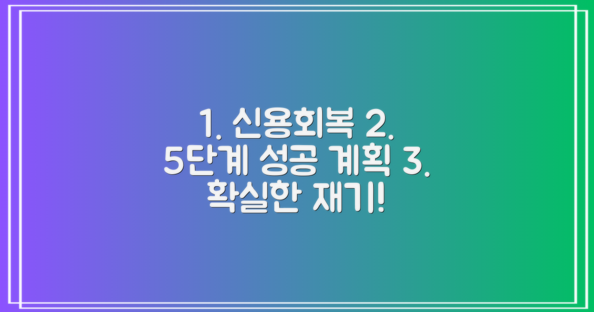 5단계, 성공적인 신용회복 계획 수립