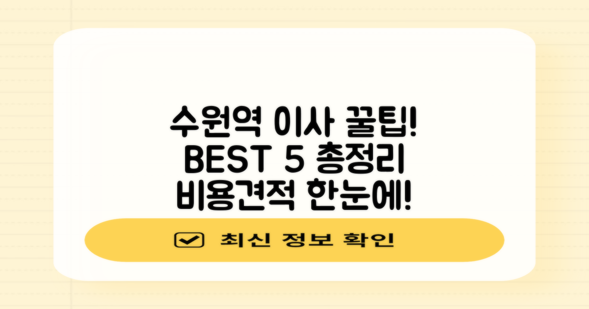 수원역 이사 BEST 5: 비용, 견적, 모든 이사 총정리