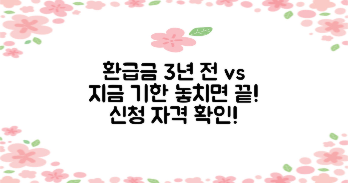 3년 전 vs 지금, 환급금 신청 기한과 자격 놓치지 마세요!