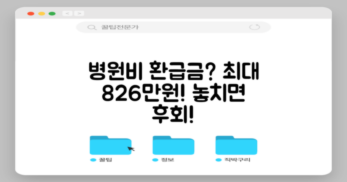 놓치면 후회, 병원비 환급금 '진짜' 받을까? 최대 826만원 꿀팁 대방출!