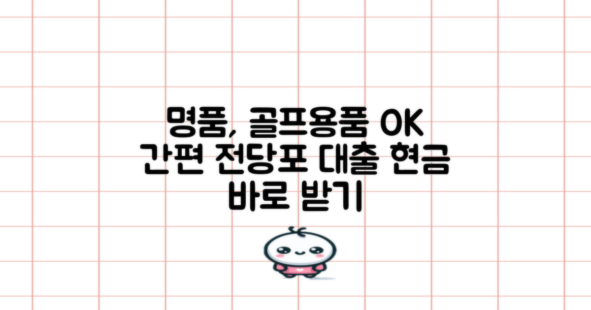 명품, 골프용품도 OK! 간편하게 전당포 대출받는 방법