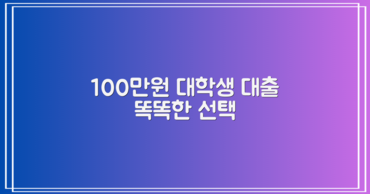 대학생 100만원 대출: 똑똑한 선택 가이드
