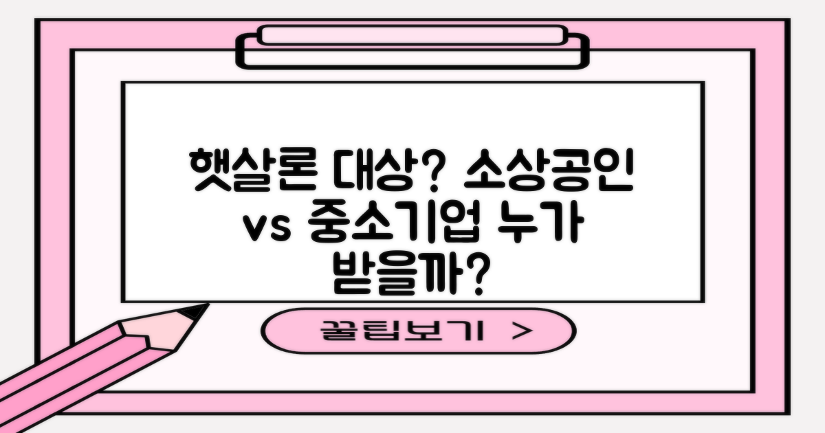소상공인 vs 중소기업, 햇살론 대상 차이