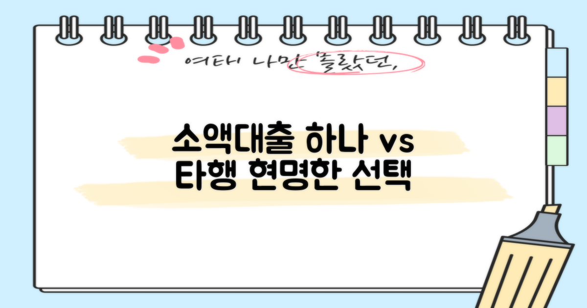 소액대출: 하나 vs 타행, 어떤 선택이 나에게 맞을까?