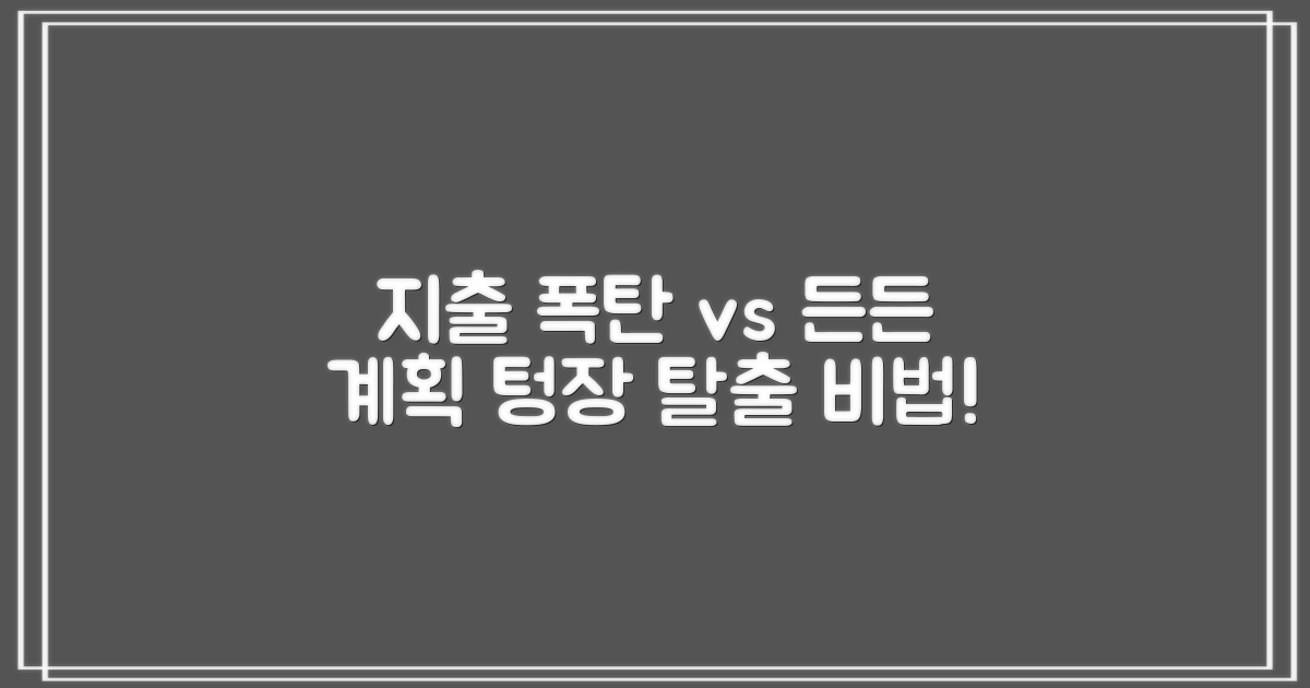 예상치 못한 지출 vs 계획적 자금