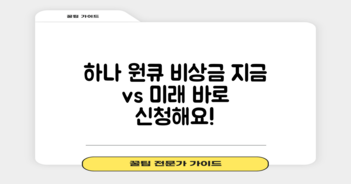 하나은행 원큐 비상금대출: 지금 바로 신청 vs 미래 대비