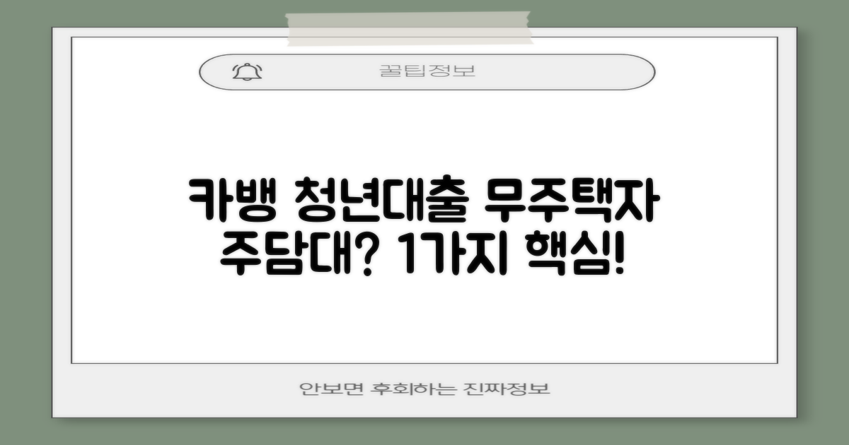 카카오뱅크 청년대출, 무주택자 주담대 가능할까? 1가지 핵심 확인 사항