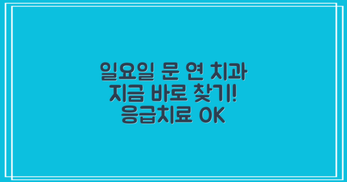 일요일 진료 치과 찾기