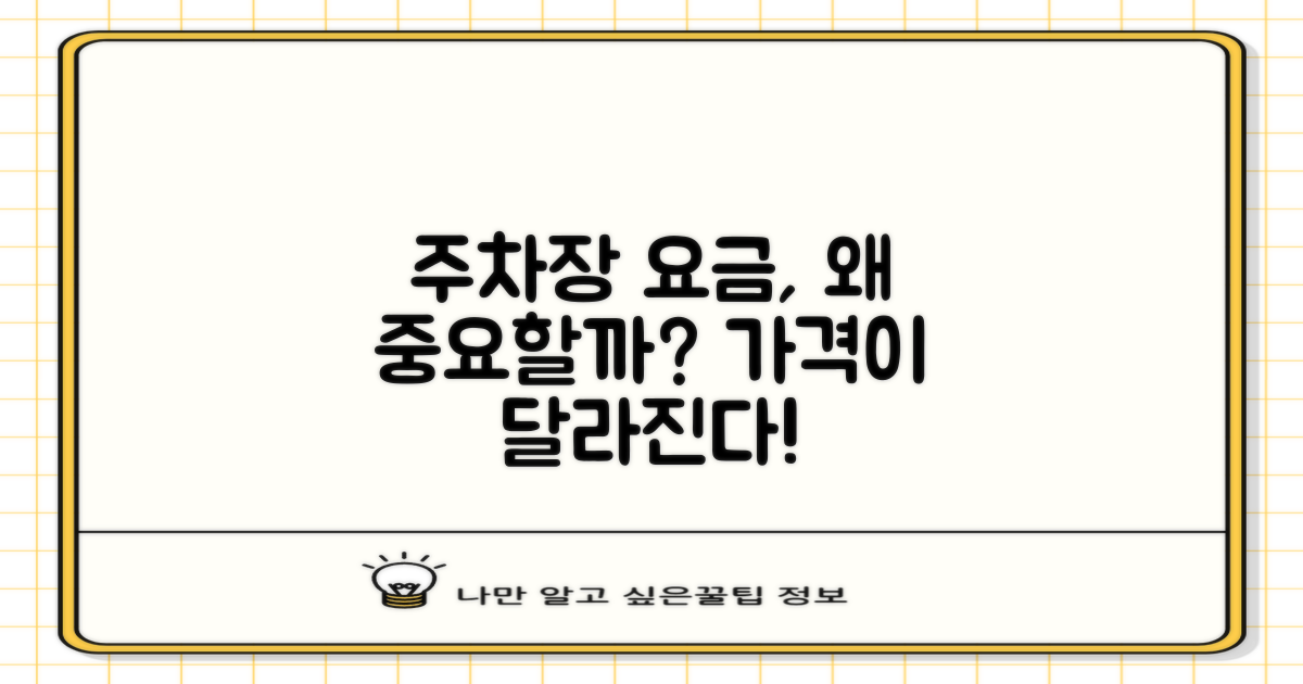 주차장 요금은 왜 중요할까?