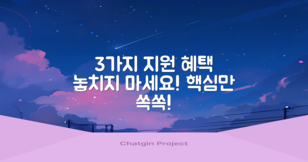 3가지 주요 지원 혜택