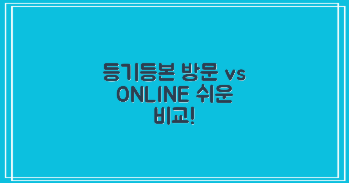 등기/등본: 방문 vs 온라인