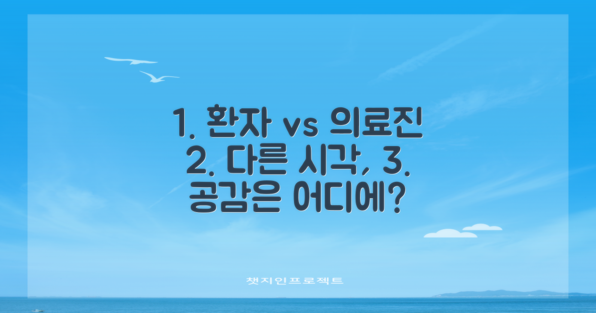환자 vs 의료진 시각