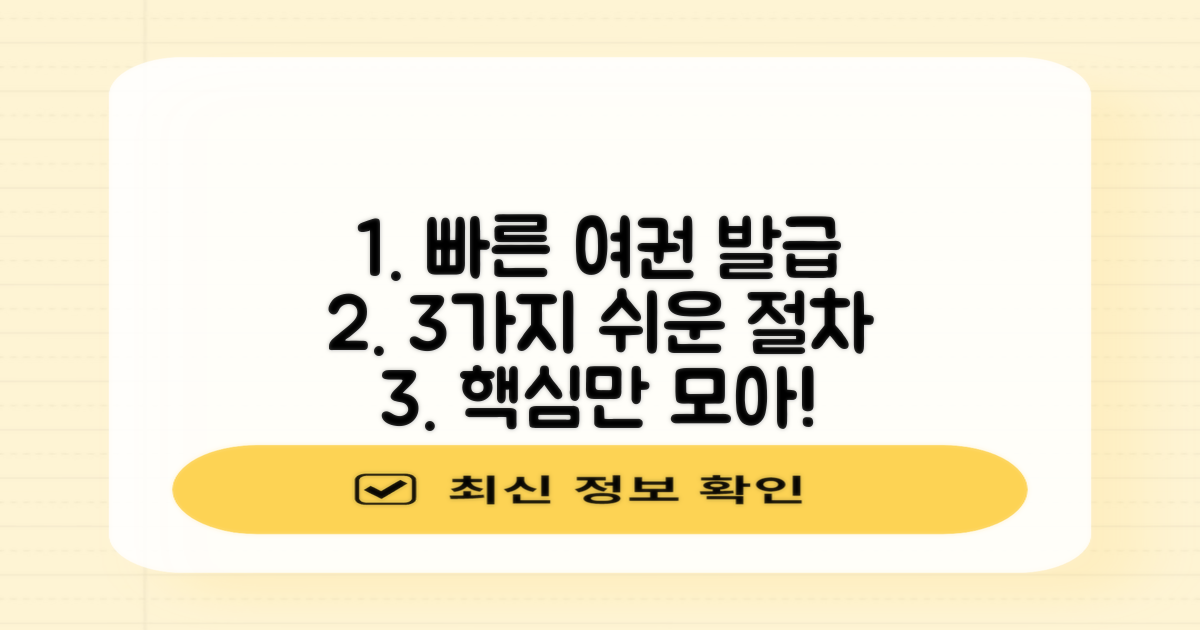 3가지 여권 발급 절차